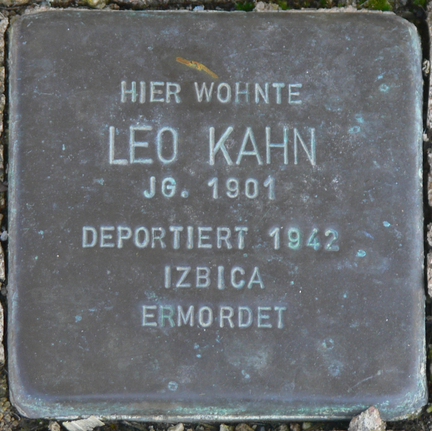 Stolperstein für Leo Kahn