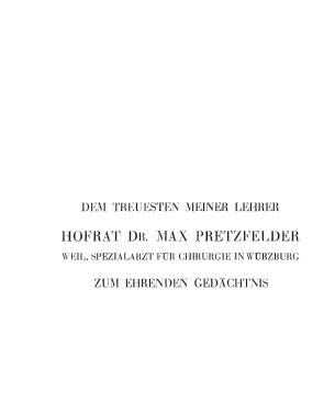 Widmung von Prof. Philipp Stöhr jun. 1951